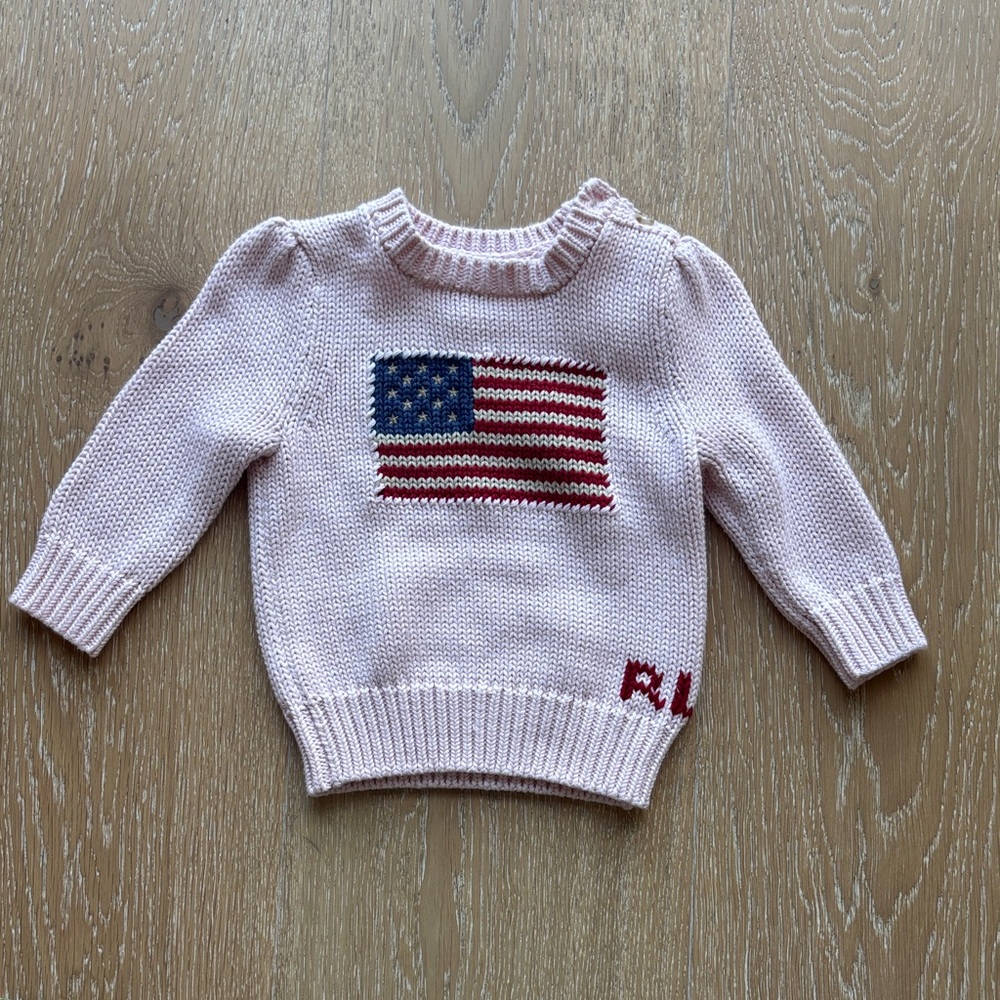 **SOLD** Ralph Lauren Baby American Flag Sweater NWOT